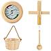 Set di Accessori per Sauna 4 pcs Marrone - Foto miniatura 9