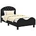 Struttura letto bambini con testata Nero 80 x 160 cm Velluto - Foto miniatura 1