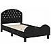 Struttura letto bambini con testata Nero 80 x 160 cm Velluto - Foto miniatura 4