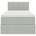 Letto con Contenitore Grigio chiaro 90 x 190 cm Velluto - Foto miniatura 7
