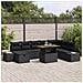 Set Divano da Giardino con archiviazione 9 pcs Nero Poly Rattan - Foto miniatura 2