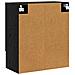 Armadietto a muro Rovere Nero 60 x 31 x 70 cm Legno multistrato - Foto miniatura 7