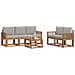 Set di divani da esterno 6 pcs Grigio Naturale e Chiaro - Foto miniatura 3