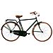 Bici Misura 28 Uomo Linea Olanda Retro Bicicletta City Bike Senza Cambio Manubrio Alluminio Completa Di Accessori E Luci A Led - 47 Verde Scuro - Foto miniatura 1