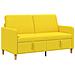 Divano con Storage Giallo Chiaro 152 x 78 x 87 cm Poliestere - Foto miniatura 1