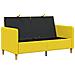 Divano con Storage Giallo Chiaro 152 x 78 x 87 cm Poliestere - Foto miniatura 4