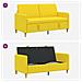 Divano con Storage Giallo Chiaro 152 x 78 x 87 cm Poliestere - Foto miniatura 6