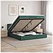 Letto ottomano con materasso Verde Scuro 140 x 190 cm Velluto - Foto miniatura 2