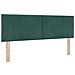 Letto ottomano con materasso Verde Scuro 140 x 190 cm Velluto - Foto miniatura 4