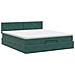 Letto ottomano con materasso Verde Scuro 140 x 190 cm Velluto - Foto miniatura 8