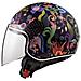 Casco Moto Jet Ls2 Sphere Lux Bloom Deco - Nero - Foto miniatura 1