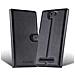 Custodia Compatibile Con Sony Xperia C3 In Nero Carbone - Coperchio Protettiva Con Chiusura Magnetica, Funzione Stand E Tasca Per Le Carte - Foto miniatura 2