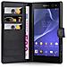 Custodia Compatibile Con Sony Xperia C3 In Nero Carbone - Coperchio Protettiva Con Chiusura Magnetica, Funzione Stand E Tasca Per Le Carte - Foto miniatura 4