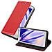 Custodia Compatibile Con Sony Xperia Xz2 In Rosso Mela - Coperchio Protettiva Con Chiusura Magnetica, Funzione Stand E Tasca Per Le Carte - Foto miniatura 2