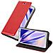 Custodia Compatibile Con Sony Xperia Xz2 In Rosso Mela - Coperchio Protettiva Con Chiusura Magnetica, Funzione Stand E Tasca Per Le Carte - Foto miniatura 4