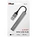 Hub di Interfaccia USB 2.0 480 Mbit / s Colore Alluminio - Foto miniatura 5
