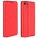 Custodia Iphone Se / 7 / 8 Portacarte Funzione Supporto Similpelle Liscia Rosso - Foto miniatura 1