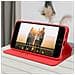 Custodia Iphone Se / 7 / 8 Portacarte Funzione Supporto Similpelle Liscia Rosso - Foto miniatura 5