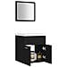 Set Mobili Da Bagno Nero In Truciolato - Foto miniatura 4