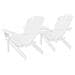 Sedie da Giardino Adirondack con Tavolino in Legno Abete Bianco - Foto miniatura 3