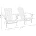 Sedie da Giardino Adirondack con Tavolino in Legno Abete Bianco - Foto miniatura 5
