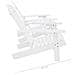 Sedie da Giardino Adirondack con Tavolino in Legno Abete Bianco - Foto miniatura 6
