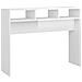 Tavolino Consolle Bianco Lucido 105x30x80 cm Legno Multistrato - Foto miniatura 2