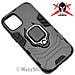 Custodia Alta Protezione Con Anello Per Apple Iphone 12 Mini Black - Foto miniatura 1