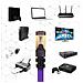 Cavo Di Rete Ethernet Supporta Fino A 2 Ghz / 2000 Mhz | Connettori Rj45 | Trasmissione Dati 40 Gigabit 1.5 M Viola - Foto miniatura 3