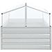 Letto Rialzato da Giardino con Serra 100x100x85 cm Argento - Foto miniatura 4