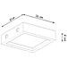 Plafoniera Da Soffitto Led In Cemento Riza Grigio 330x330x80 Mm Cemento - Foto miniatura 4