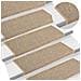 Tappetini Autoadesivi Per Scale 15 Pz Beige Scuro 65x25 Cm - Foto miniatura 1