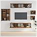 Set Mobili Porta Tv 8 Pz Rovere Fumo In Legno Multistrato - Foto miniatura 3