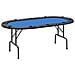 Tavolo da Poker Pieghevole 10 Giocatori Blu 207x106x76 cm - Foto miniatura 2