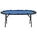 Tavolo da Poker Pieghevole 10 Giocatori Blu 207x106x76 cm - Foto miniatura 3