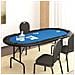 Tavolo da Poker Pieghevole 10 Giocatori Blu 207x106x76 cm - Foto miniatura 1