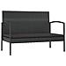 Set Divani Da Giardino 16 Pz Con Cuscini In Polyrattan Nero - Foto miniatura 3