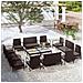 Set Divani Da Giardino 16 Pz Con Cuscini In Polyrattan Nero - Foto miniatura 1