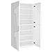 Scarpiera Orfeo, Mobile Multiuso A 4 Ante Battenti, Portascarpe Da Ingresso, 100% Made In Italy, Cm 81x38h167, Bianco Lucido - Foto miniatura 4