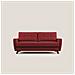 Callisto Divano letto matrimoniale in tessuto morbido impermeabile T02 168 cm (mat. 120x197) rosso - Foto miniatura 3