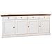 Madia Credenza Shabby Chic In Legno 4 Porte Bicolore L. 205 P. 42 H. 85 - Foto miniatura 1