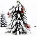 Albero Di Natale Pino Verde Artificiale Innevato Piccolo 40 Cm Con Neve Bacche - Foto miniatura 2