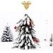 Albero Di Natale Pino Verde Artificiale Innevato Piccolo 40 Cm Con Neve Bacche - Foto miniatura 1