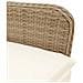 Sedie da Giardino Reclinabili 2pz con Tavolino Polyrattan Beige - Foto miniatura 3