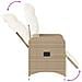 Sedie da Giardino Reclinabili 2pz con Tavolino Polyrattan Beige - Foto miniatura 5