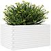 Fioriera da Giardino Bianca 90x60x46 cm Legno Massello di Pino - Foto miniatura 3