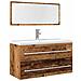 Set Mobili Da Bagno 2 Pz Legno Antico In Legno Multistrato - Foto miniatura 1