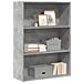 Libreria Grigio Cemento 80x30x114 Cm In Legno Multistrato - Foto miniatura 1