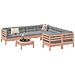 Set Divani Giardino 9 pz Cuscini Legno Massello Abete Douglas - Foto miniatura 2