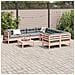 Set Divani Giardino 9 pz Cuscini Legno Massello Abete Douglas - Foto miniatura 3